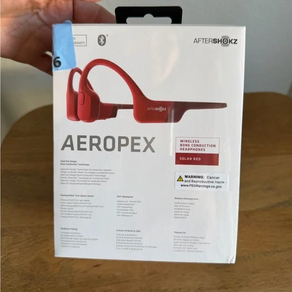 Aftershokz Aeropex Wireless Earbud Headphones - Red - Picture 3 of 4